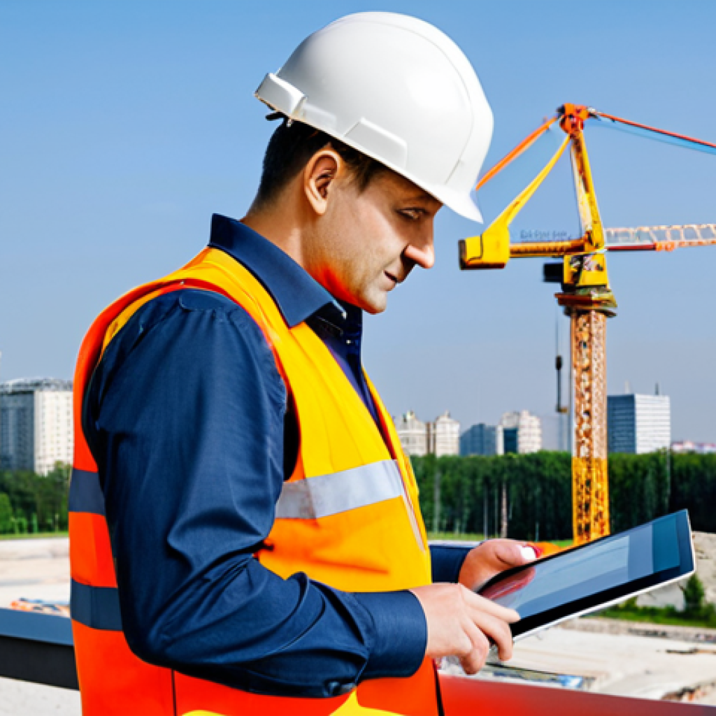 **
"A professional architect, fully clothed in a modest and stylish business casual outfit appropriate for a construction site visit (hard hat, safety vest), reviewing blueprints on a tablet at a modern building site in Warsaw, Poland, with cranes and city skyline in the background, appropriate attire, safe for work, perfect anatomy, correct proportions, natural pose, professional photograph, high quality, family-friendly."
**