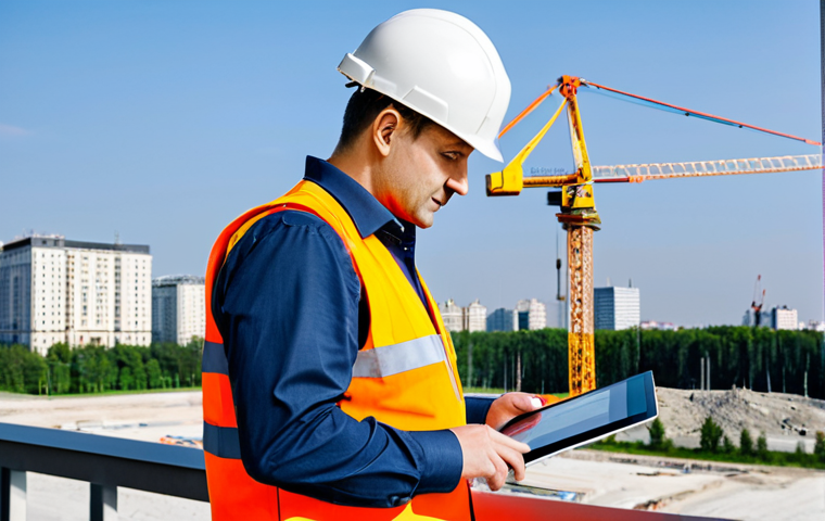**
"A professional architect, fully clothed in a modest and stylish business casual outfit appropriate for a construction site visit (hard hat, safety vest), reviewing blueprints on a tablet at a modern building site in Warsaw, Poland, with cranes and city skyline in the background, appropriate attire, safe for work, perfect anatomy, correct proportions, natural pose, professional photograph, high quality, family-friendly."
**