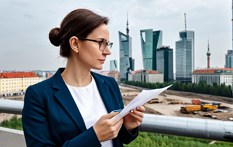 온디바이스 AI의 지속 가능성 고려사항 - Modern Architect**
"A professional architect, a woman in her late 30s, wearing stylish glasses and ...