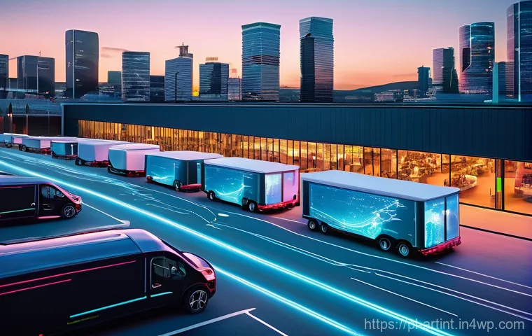 AI 모델 최적화를 위한 시뮬레이션 기법 - **Prompt 1: The Optimized Future of Logistics**
* **Description**: A bustling, high-tech logis...
